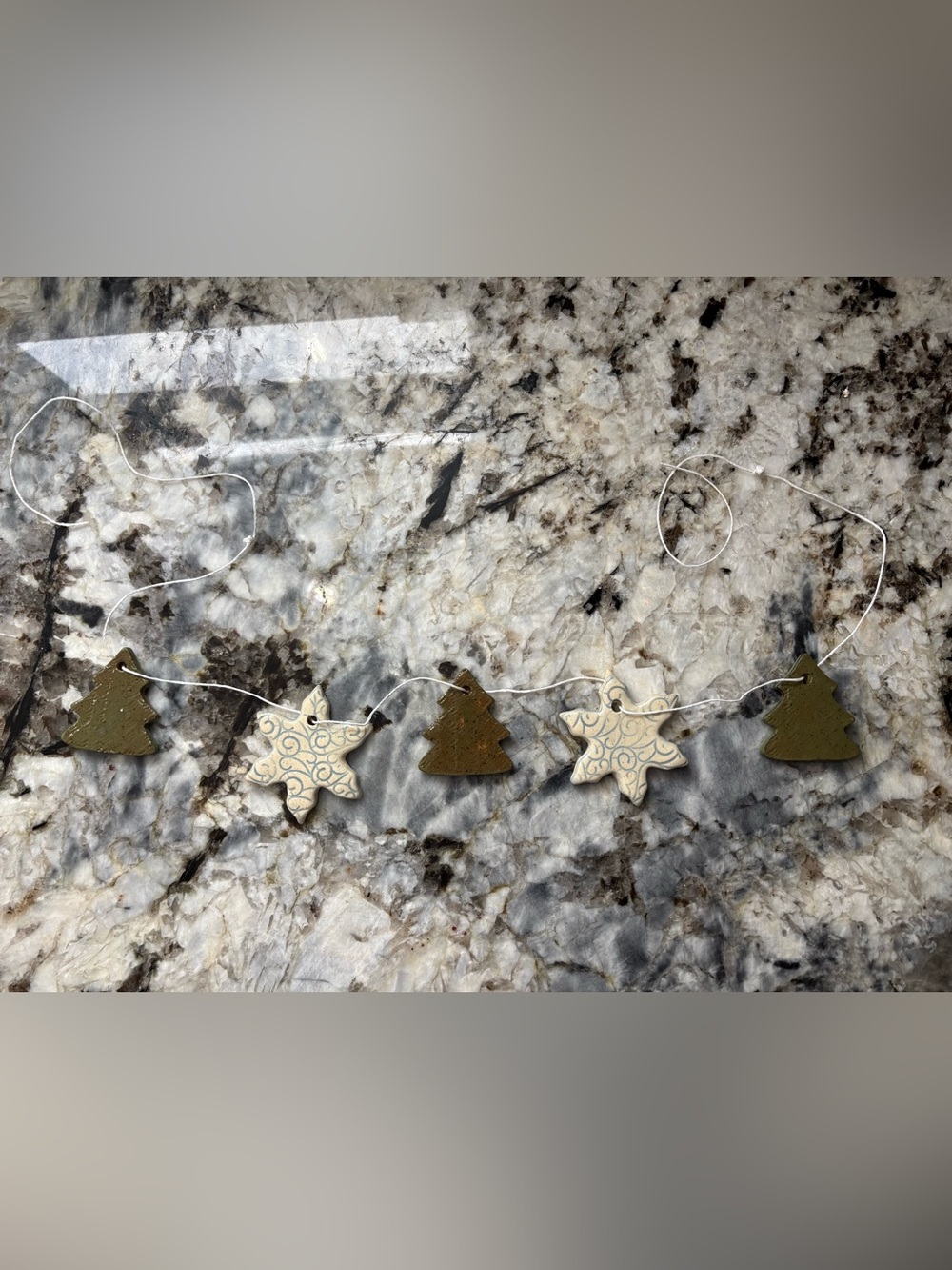 Handmade pottery mini garland